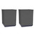 Planters 2 pcs Black 11.8"x11.8"x14.6" Polypropylene A949-364182