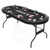 72 Inch Foldable Poker Table for 8 Players Portable Oval Card Board Game Table-Blue B593-NP11878