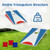 3 x 2FT Cornhole Board Set  Portable Cornhole Board with Foldable Legs and Side Handle-Blue B593-SP38357