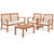 4 Pieces Outdoor Furniture Set with Stable Acacia Wood Frame-Beige - Color: Beige D681-HW72078WH 4 Pieces Outdoor Furniture Set with Stable Acacia Wood Frame-Beige - Color: Beige D681-HW72078WH