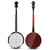 5-String Geared Tunable Banjo with case - Color: Black D681-MU10052