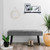 Mid-Century Grey Corduroy Upholstered End of Bed Bench with Black Metal Legs Q280-GRCDBS7912854638
