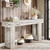 Modern Farmhouse 63-inch Console Sofa Table in Rustic White Wood Finish Q280-DWBSTCFH159584736