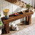 Modern Farmhouse 63-inch Long Narrow Console Sofa Table in Brown Wood Finish Q280-RBSTFHE15958473