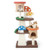 4-In-1 Cat Tree with 2 Condos and Platforms for Indoors-Multicolor B593-PV10125