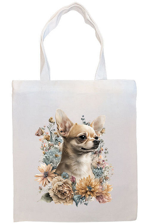 Chihuahua Canvas Tote Bag Style3 S528-Tote-CHA-ST3