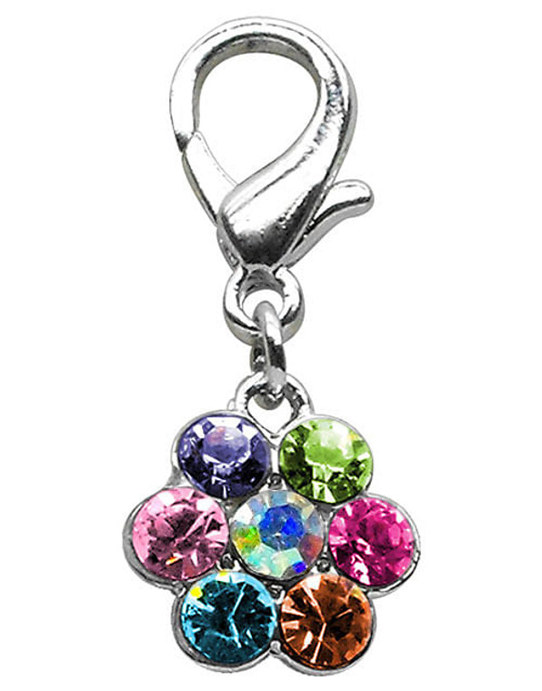 Lobster Claw Flower Charm Multi Color S528-11-07 MC