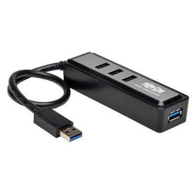 4Pt USB 3.0 SS Mini Hub w Cbl P595-U360004MINI