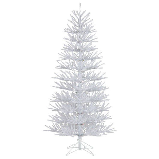 7 FT Artificial Pre-lit Christmas Tree Hinged Xmas Tree with 820 Coral-like Branch Tips B593-CM24975US