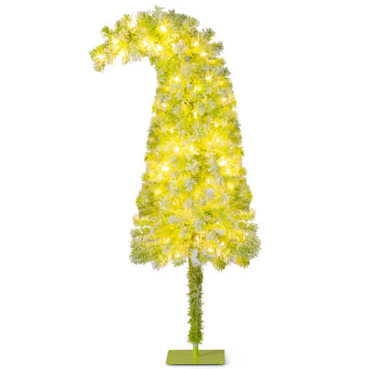 5/6/7 FT Whimsical Christmas Tree with Bendable Top and 216/290/366 Branch-5 FT - Color: Green - Si D681-CM25187US-5