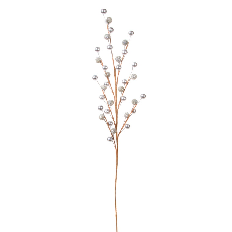 Seasonal Floral Silver Christmas Spray Berries 18 Inches N274-FC01202673
