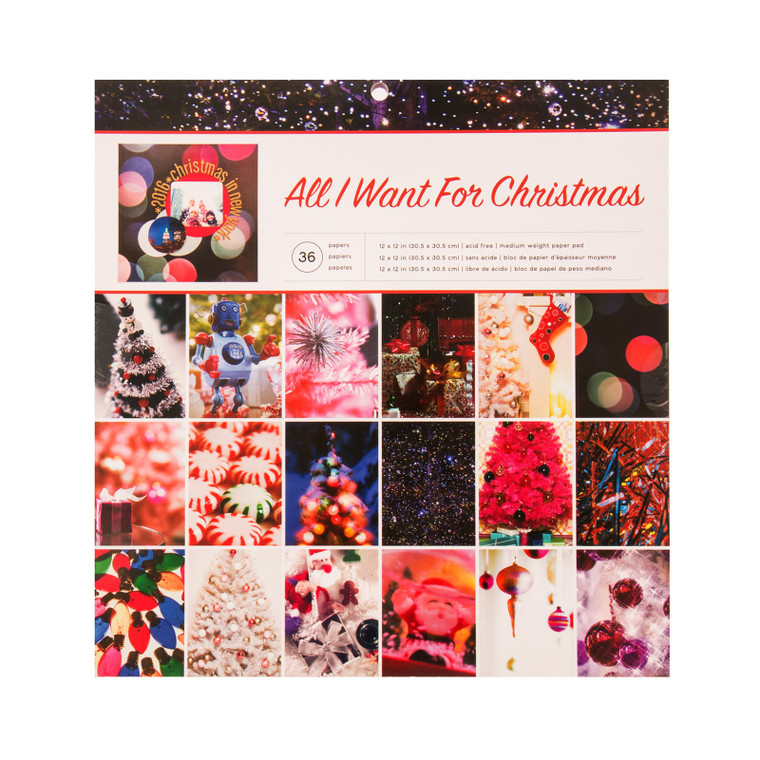 Holiday Single Sided Paper Pad All I Want For Christmas N274-FC01412674