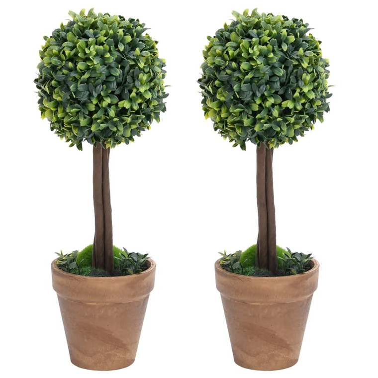  Artificial Plant Set of 2 Mixed Green A949-336517