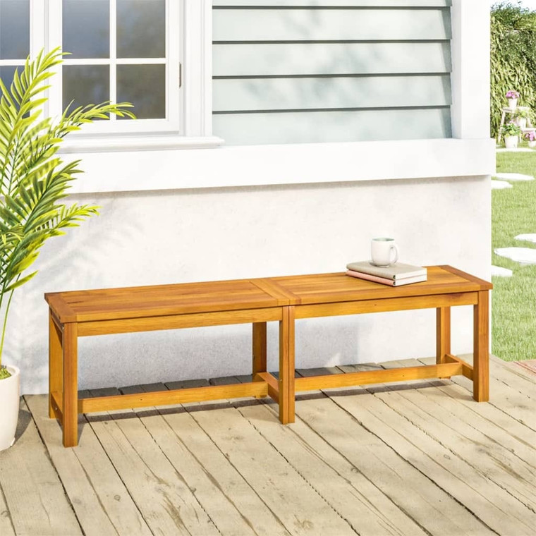 Patio Bench 59.1"x13.8"x17.7" Solid Wood Acacia A949-319420