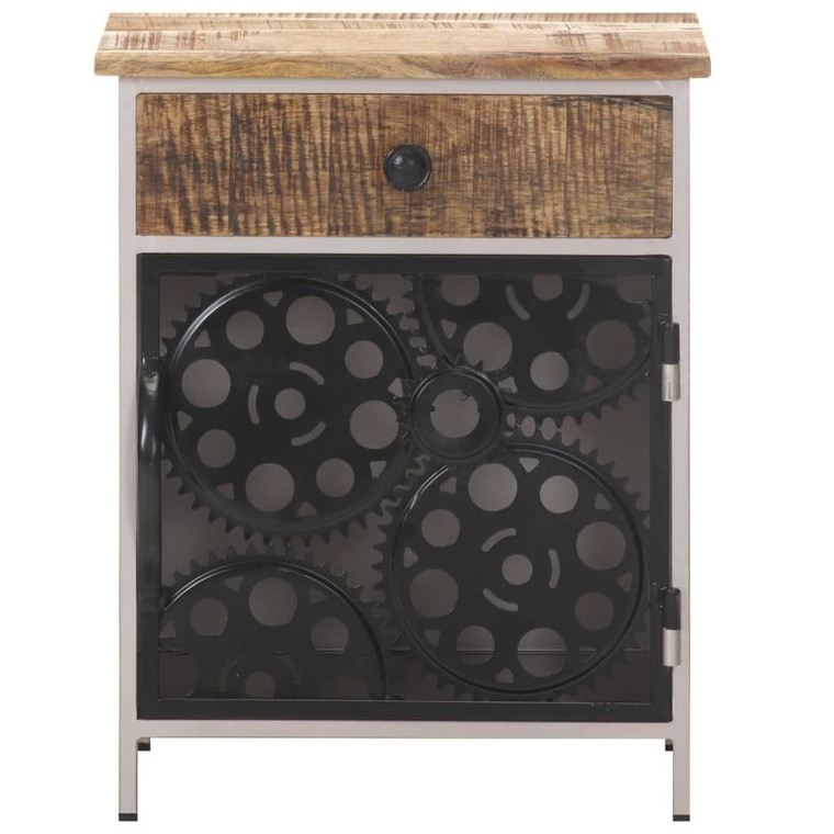 Bedside Cabinet 15.7"x11.8"x19.7" Rough Mango Wood A949-323738