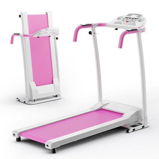 Folding Treadmill with 12 Preset Programs and LCD Display-White - Color: White D681-SP38000US-WH