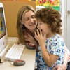 Girl using Jelly Beamer Wireless Switch Transmitter