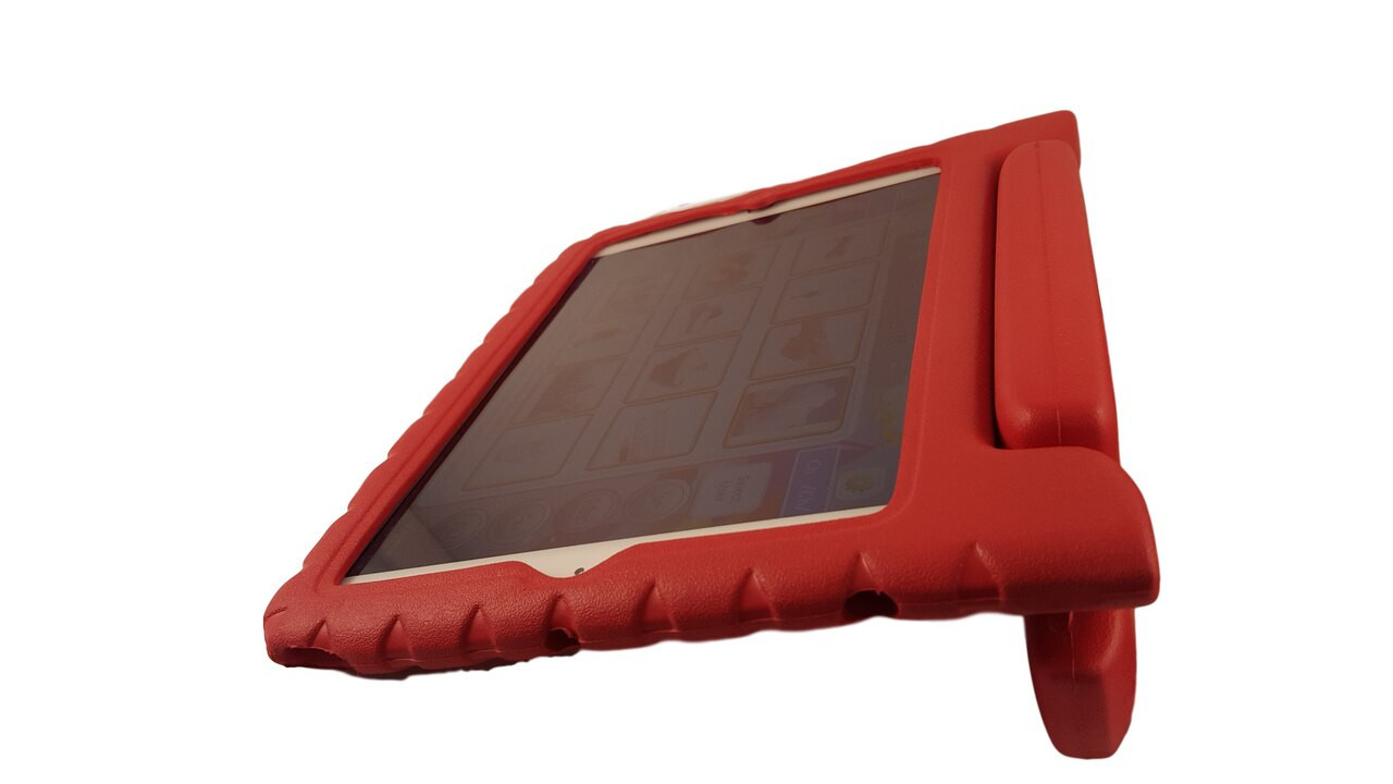 Rugged Rubber iPad Carrying Case with Strap and Handle