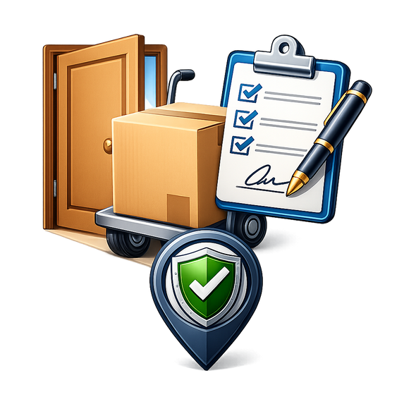 inside delivery and signature icon