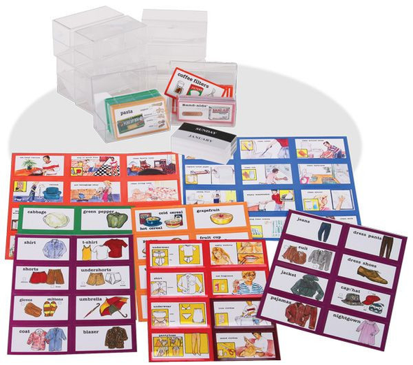 Photo Cue Card Set with organizer holder.