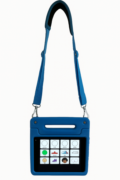 Rugged Rubber iPad Case with Strap front view