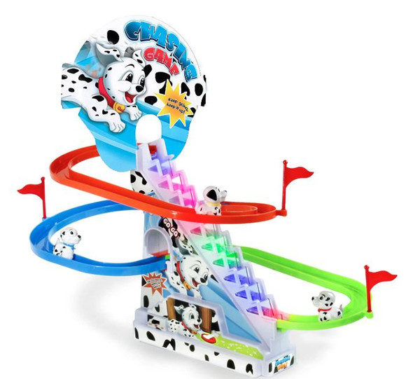 Dalmatian Chase Slide switch adapted toy for people with disabilities.