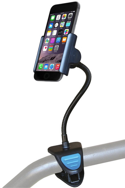 Viewbase ipod, iphone, smartphone mount clamps to bed rail and walker frame