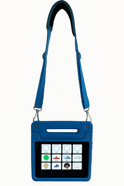 Rugged Rubber iPad Case with Strap front view