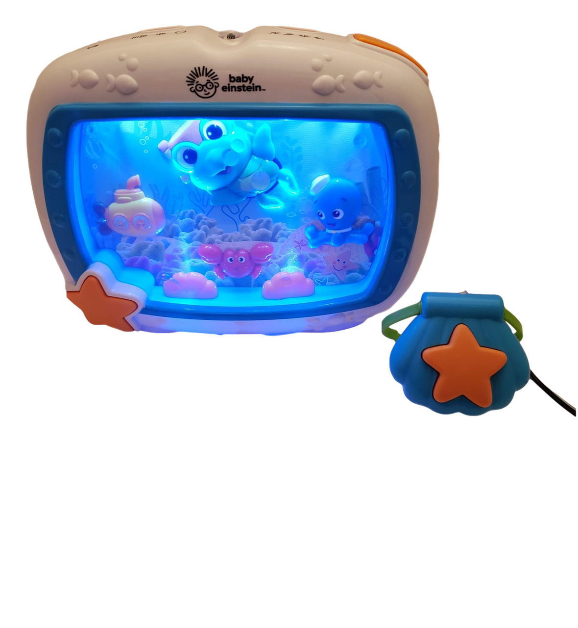 Baby Einstein Sea Dreams Soother Crib Toy Fish Aquarium w/Sounds Working