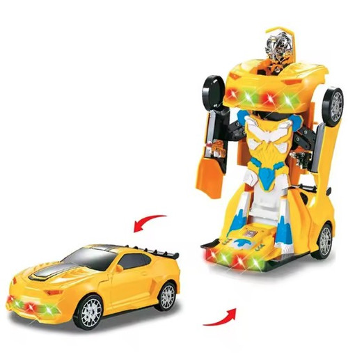 Light Up Transforming Robot Car Switch Adapted Toy