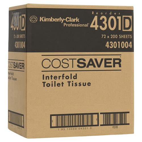 COSTSAVER Interfold Toilet Tissue 72 Packs x 200 Sheets