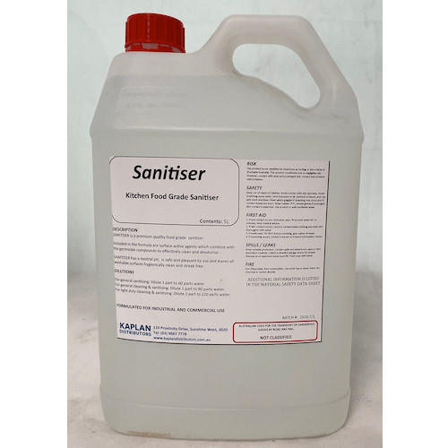 Neutral pH Sanitizer Food Grade 5 Litres