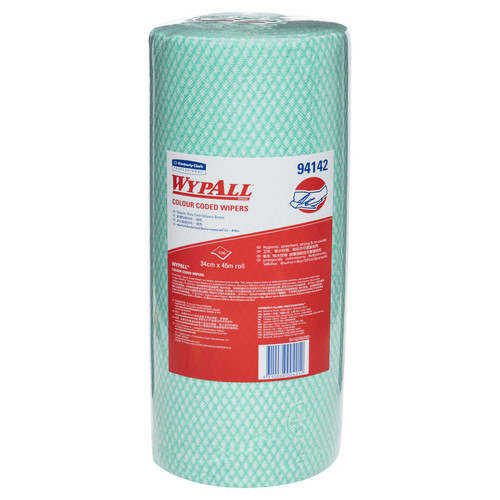 WYPALL Colour Coded Regular Duty Wipers 6 Rolls Green (94142)