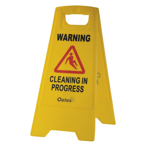 warning cleaning in progress