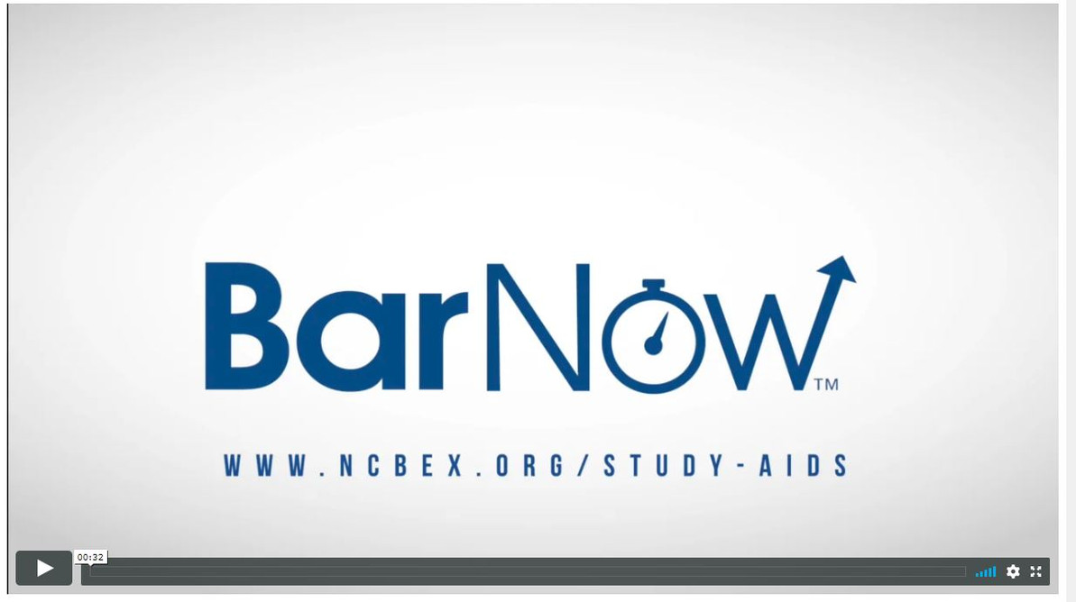 VIDEO BarNow NCBE Study Aids Store Video barnow ncbe study aids store