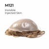 European Hair Injected Skin Mens Toupee M121 8"x10" Poly Skin In Stock