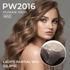 PW2016 Lady's Partial Wig 3/4 Wig  in 16 inch Human Hair