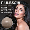 P41LBSC18 Skin Base Remy Human Hair Topper for Women