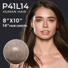 P41L14 Skin Base Hair Topper | 14" Remy Human Hair