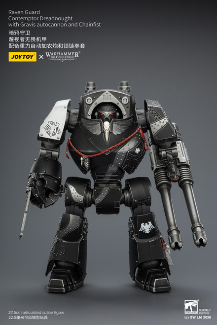 Raven Guard  Contemptor Dreadnought with Gravis autocannon and Chainfist