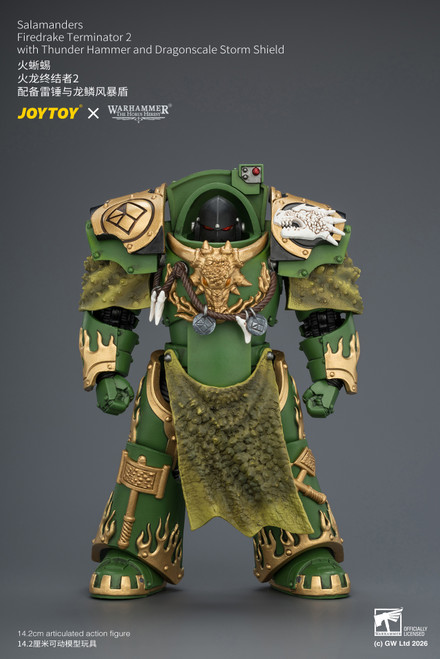Salamanders Firedrake Terminator 2 with Thunder Hammer and Dragonscale Storm Shield