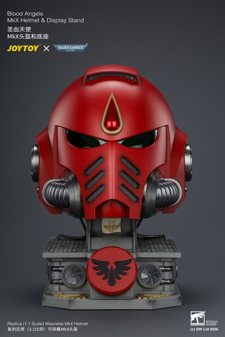 Blood Angels MkX Helmet & Display Stand