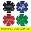 Striped Dice Clay Poker Chips - 1 color, 1 side Imprint