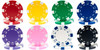 Striped Dice Clay Poker Chips - 1 color, 2 side Imprint