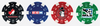Striped Dice Clay Poker Chips - Full Color, 2 Side Imprint