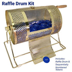 Small Raffle Drum and Token Set - available with up to 500 tokens