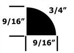 RB-5022 Quarter Round Door Seal