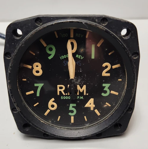 RPM indicator, RAF p/n 6A/1299 MK IVB, s/n 6927X/18
