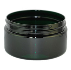 Boston Round Dark Green PET Plastic Jar