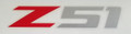 Corvette C7 Stingray Z51 Vinyl Sticker Decal Red and Silver